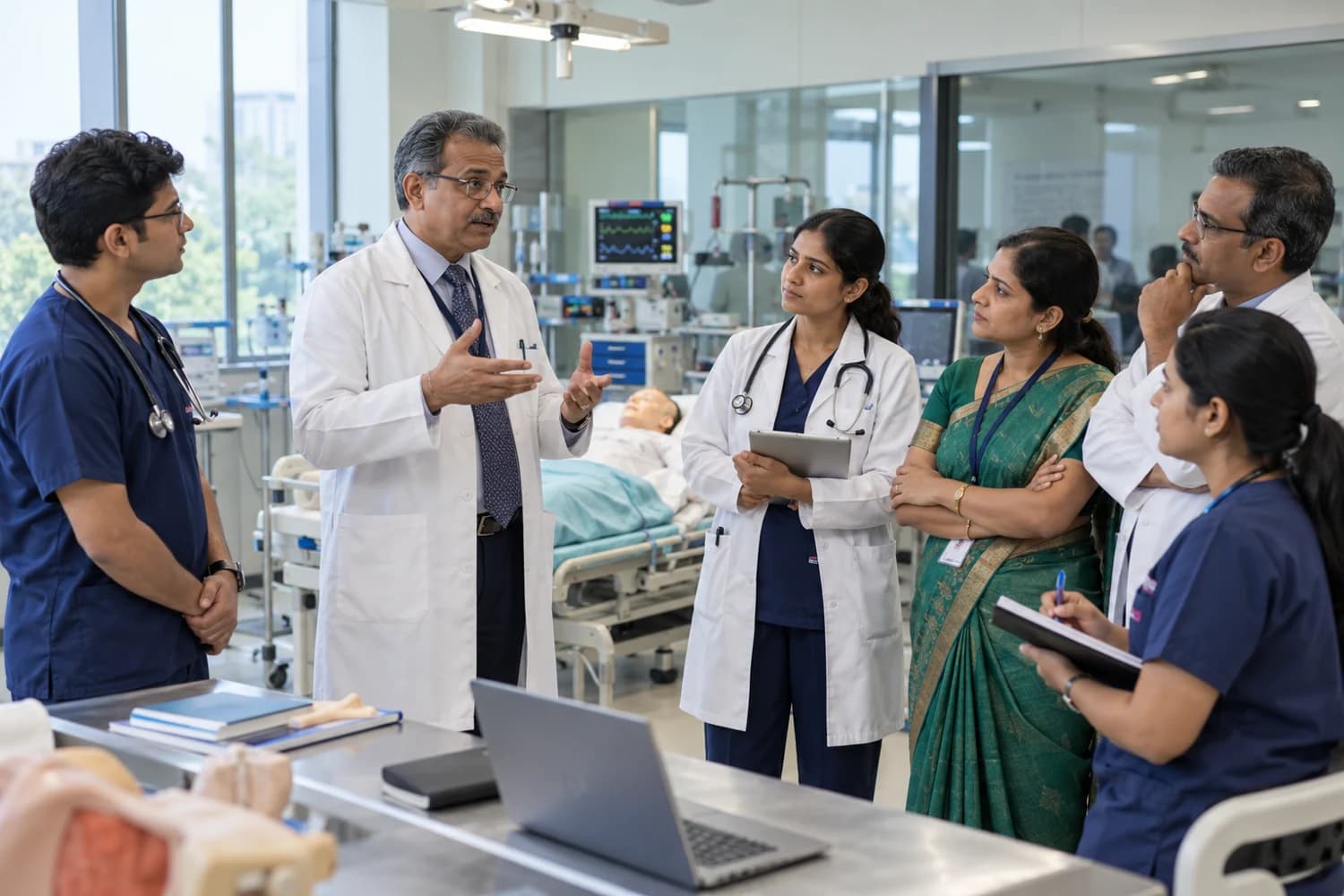 medical education team working together